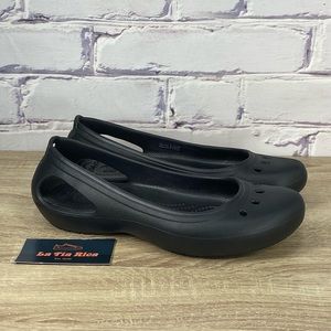 Crocs Kadee Black Slip On Flats